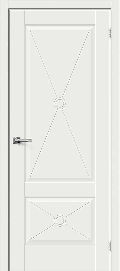 Межкомнатная дверь Прима-12.Ф2, цвет: White Matt