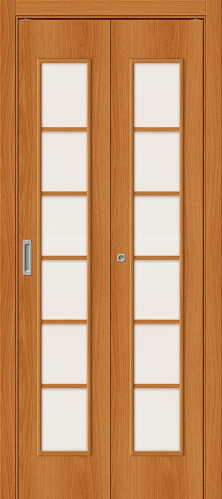 Складные двери 2С, цвет: Л-12 (МиланОрех)