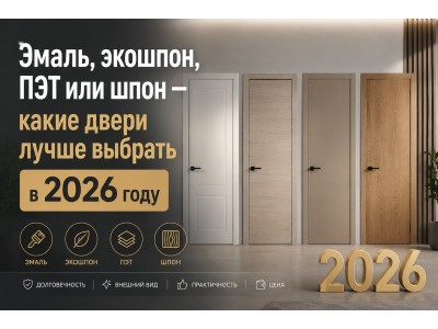 Какие двери лучше: эмаль, экошпон, ПЭТ или шпон в 2026 году