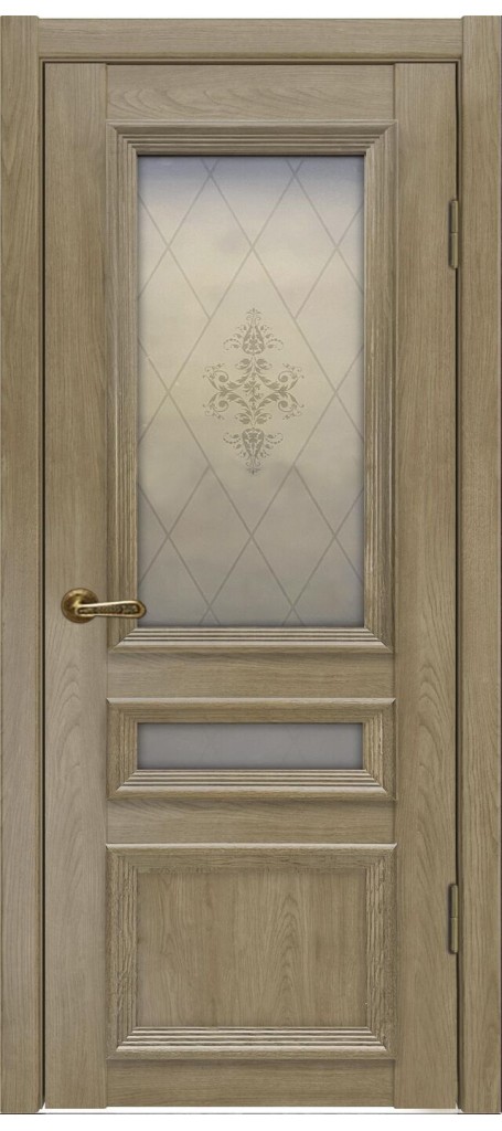 Межкомнатная дверь Вероника-5 Дуб натуральный со светлым стеклом