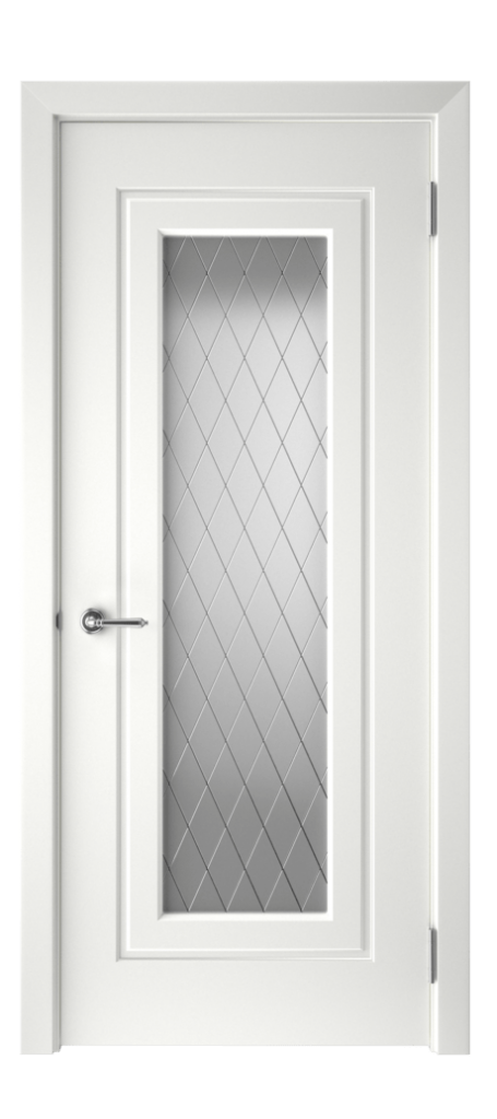 Межкомнатная дверь Blade-1 ДО со стеклом (белая) 