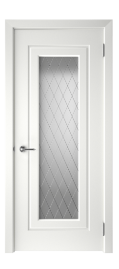 Межкомнатная дверь Блейд-1 ДО со стеклом (белая) 