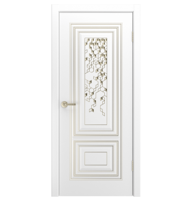 Фави В1 ДГ Эмаль белая с патиной белое золото