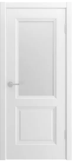 Межкомнатная дверь Шелли-2, ДО (Белая)