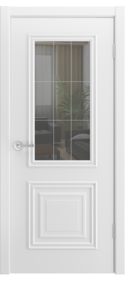 Межкомнатная дверь Турин-2 ДО рефлектив RAL 9010