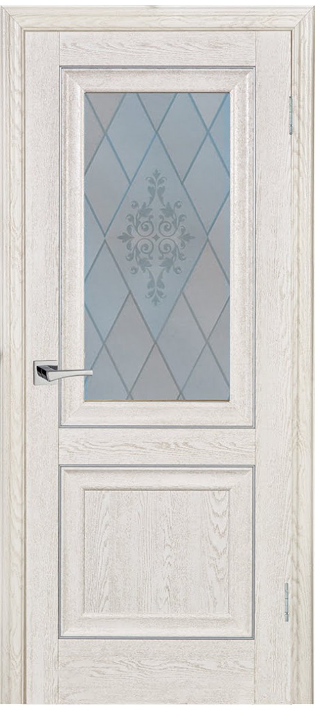 Межкомнатная дверь PSB-27 Дуб Гарвард кремовый со стеклом 