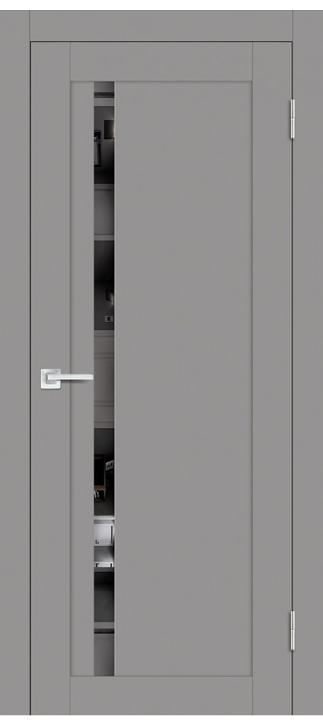 Межкомнатная дверь PST-8 серый бархат со стеклом