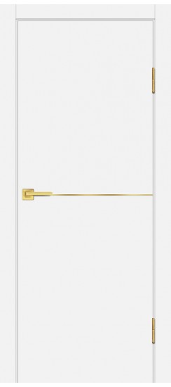 Межкомнатная дверь P-19 AL золотой молдинг