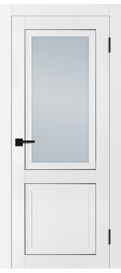 Межкомнатная дверь ПСТ-37 Белый матовый со стеклом сатинат