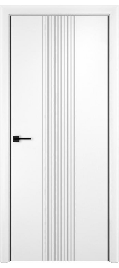 Межкомнатная дверь Лайн-2 AL кромка с 2-х сторон; цвет Вайт