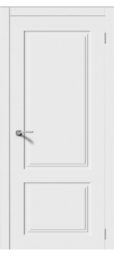 Межкомнатная дверь Квадро 2 белая эмаль 