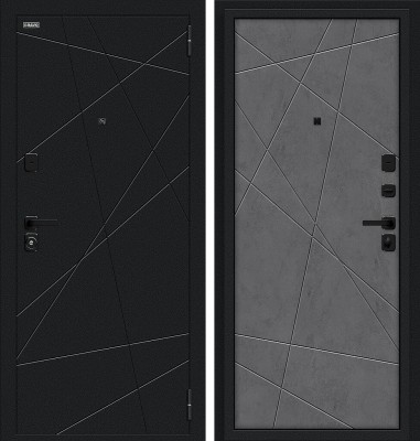 Граффити-5/SBlack, цвет: Букле черное/Slate Art