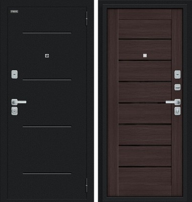 Техно/BChrome, цвет: Букле черное/Wenge Melinga