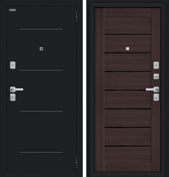 Техно/BChrome, цвет: Букле черное/Wenge Melinga
