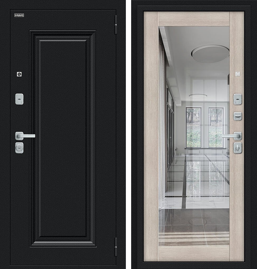 Флэш МФ/BChrome, цвет: Букле черное/Cappuccino Melinga