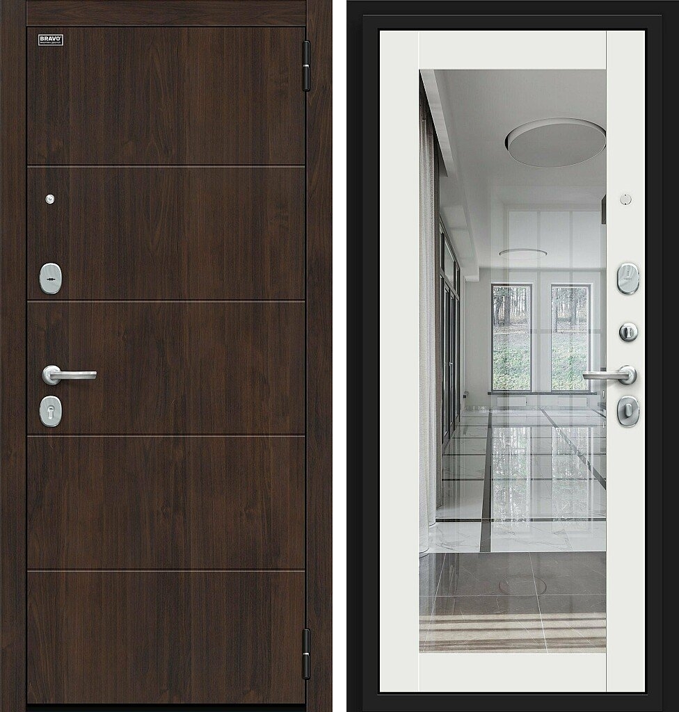 Входная дверь Флэт Kale, цвет: Almon/Off-white