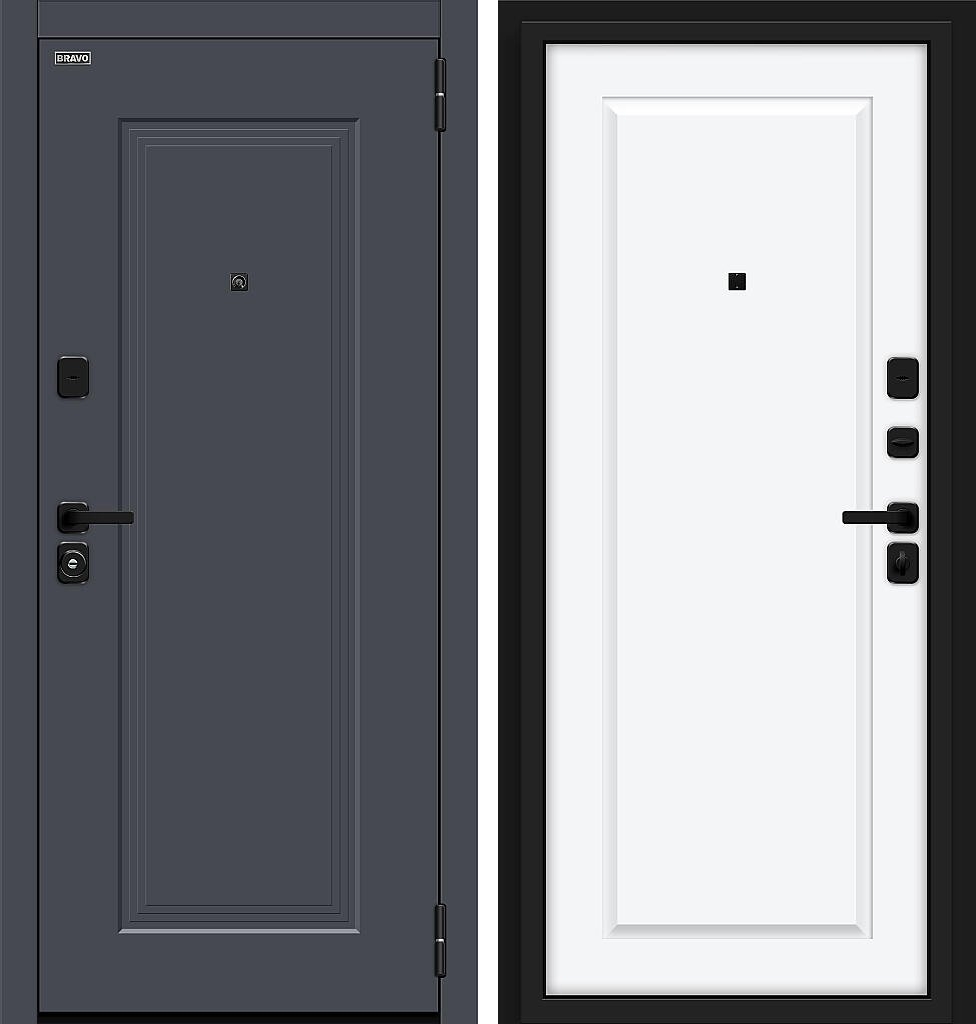 Входная дверь Айкон/SBlack, цвет: Graphite Shell/White Silk