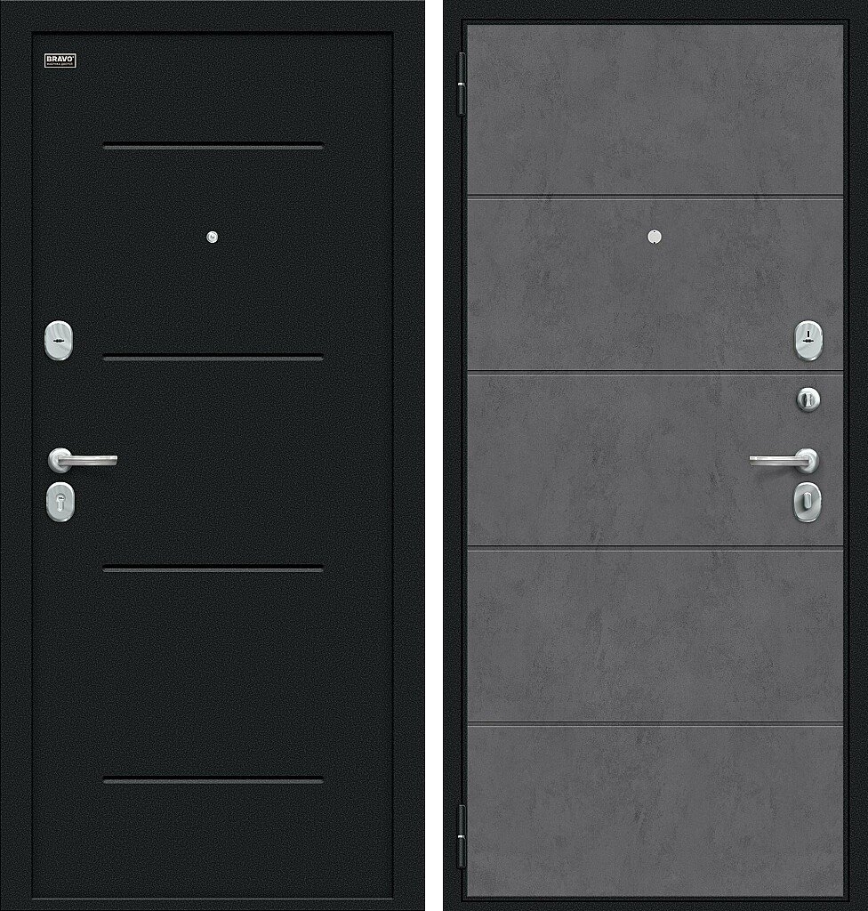 Входная дверь Граффити-1 Инсайд, цвет: Букле черное/Slate Art