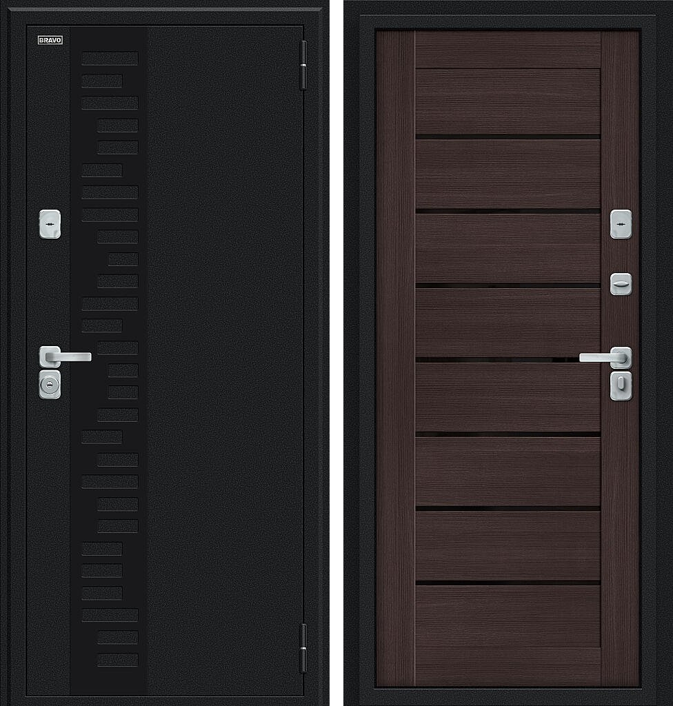 Техно Д2/BChrome, цвет: Букле черное/Wenge Melinga