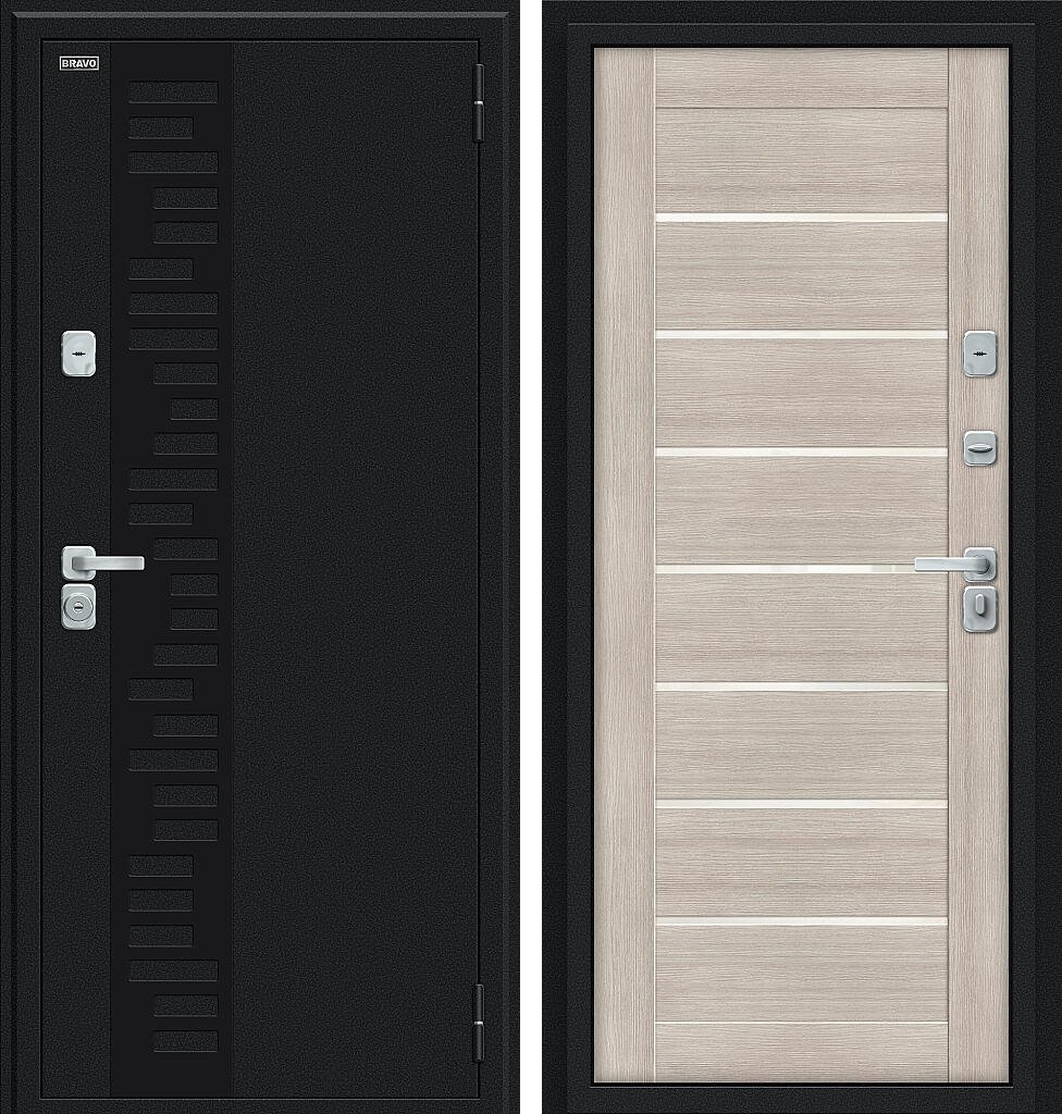 Техно Д2/BChrome, цвет: Букле черное/Cappuccino Melinga