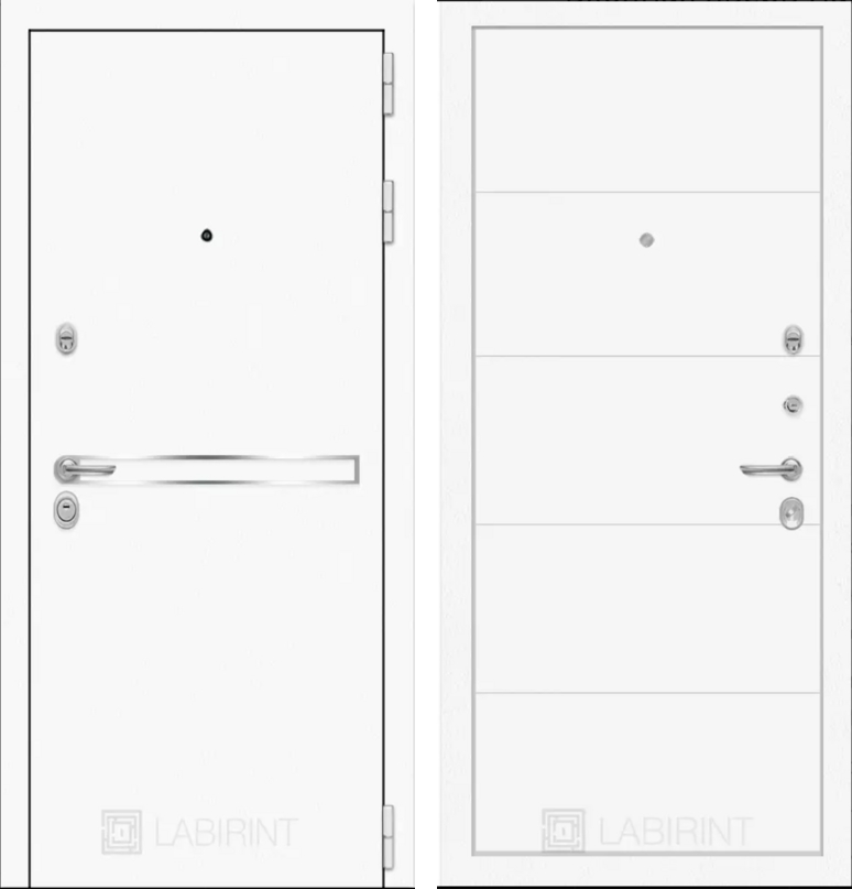 Входная дверь Лайн WHITE 13 - Белый софт