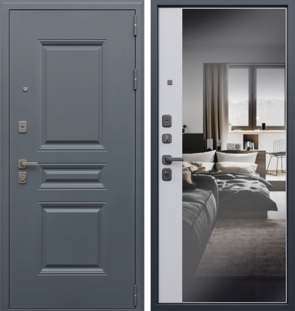 Входная дверь "Барселона" с зеркалом