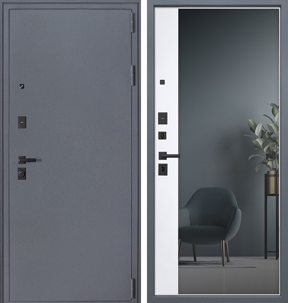 Стальная дверь "Беркут" с зеркалом