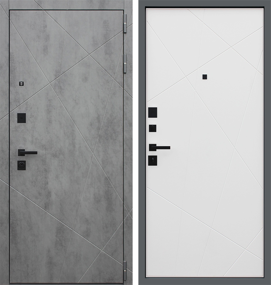 Входная дверь "Дуэт Б" белый матовый