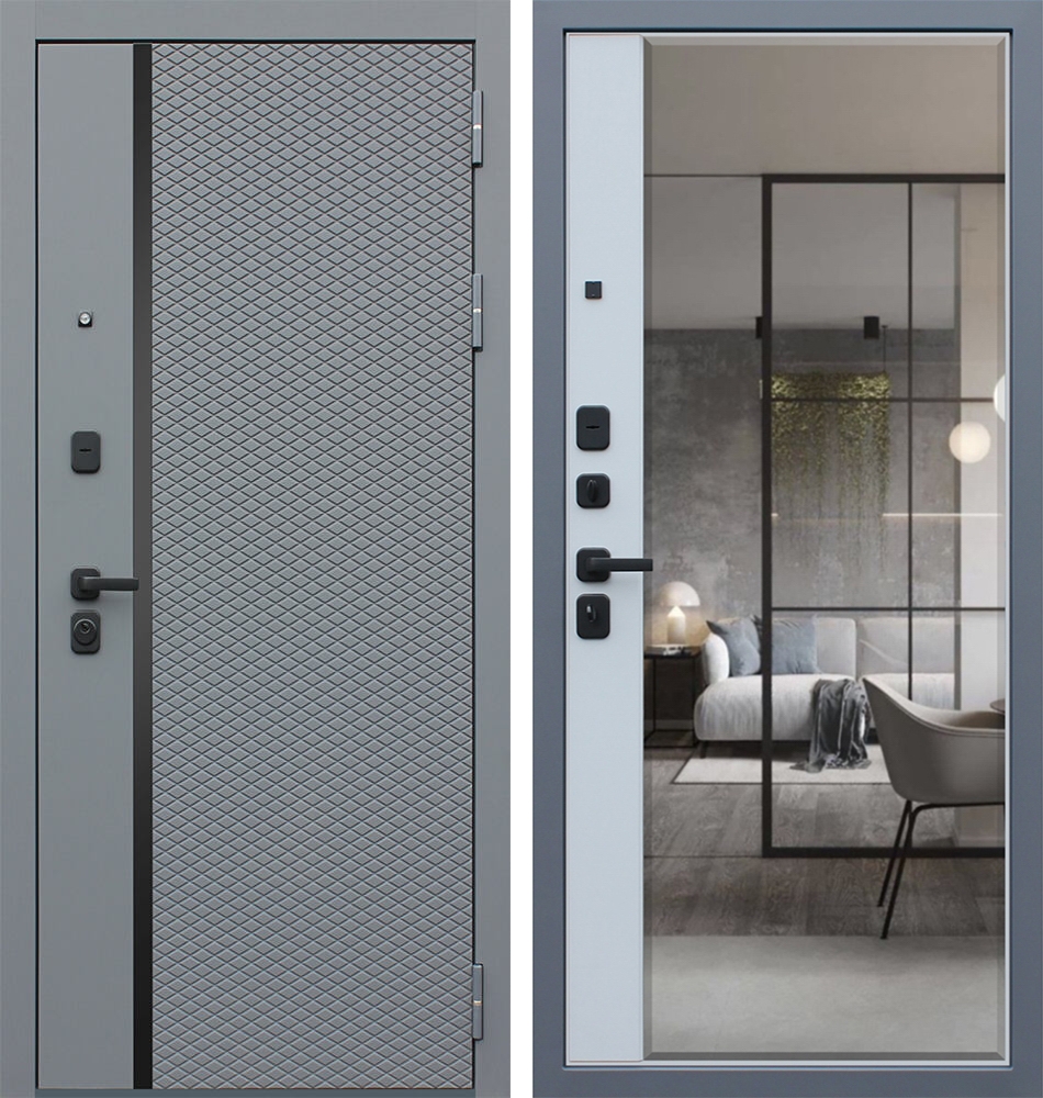 Входная дверь "Манчестер" с зеркалом