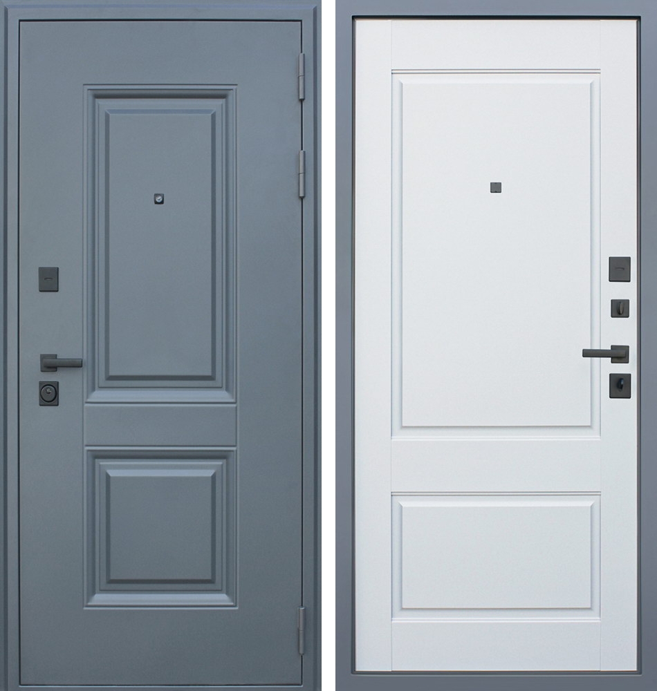 Входная дверь "Ювентус" : цвет "муар серый" / капучино