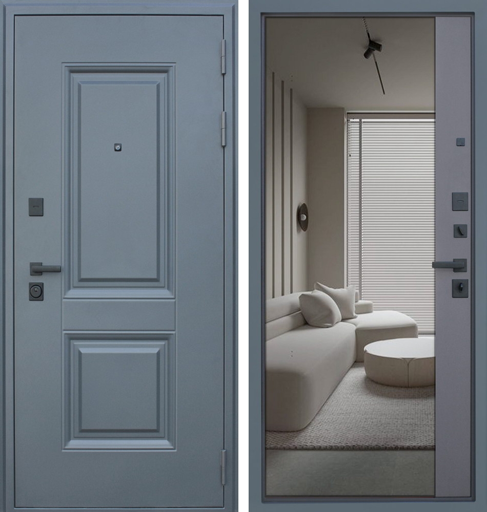 Входная дверь "Ювентус" с зеркалом