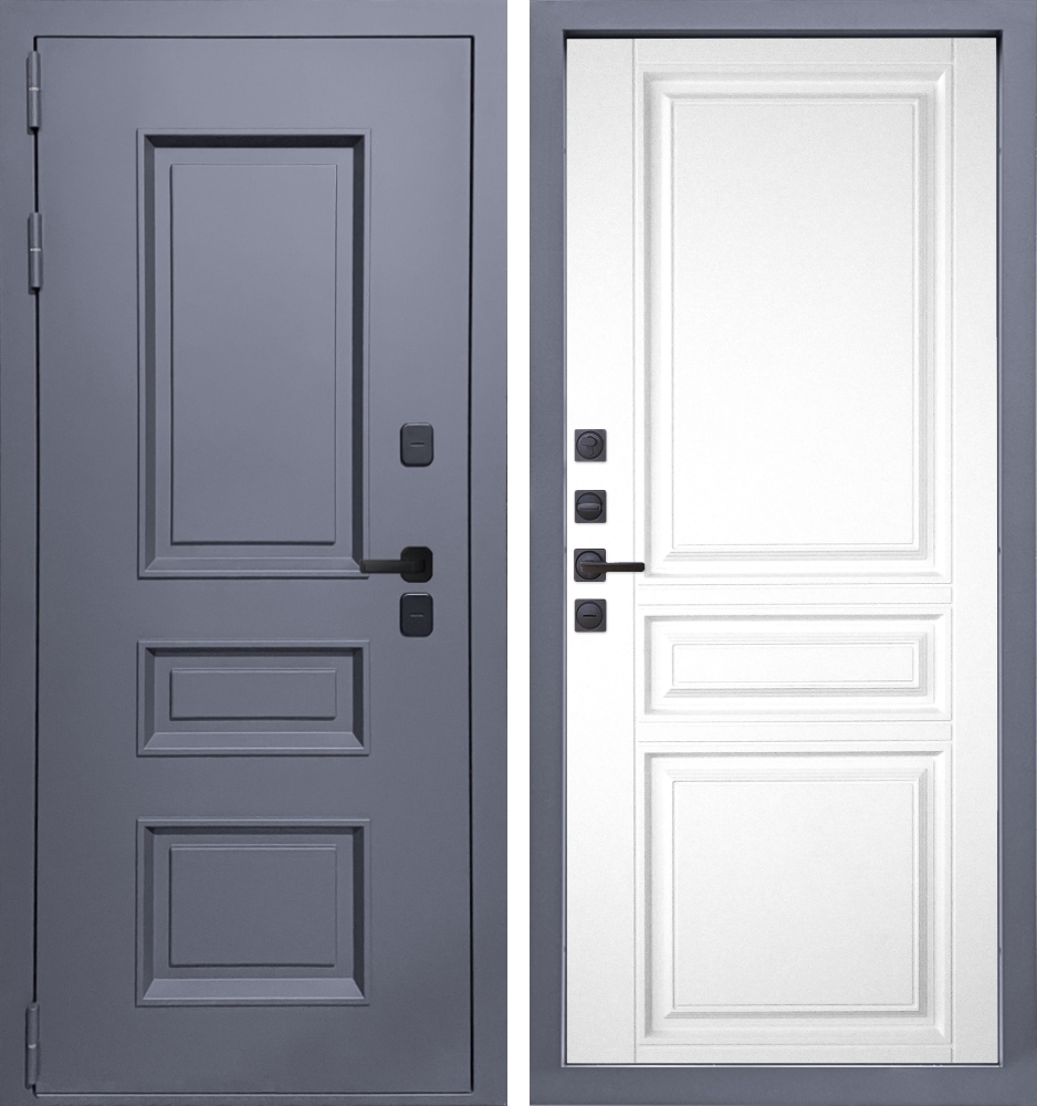 Входная дверь Гранит Сибирь - 018 Белый 16мм