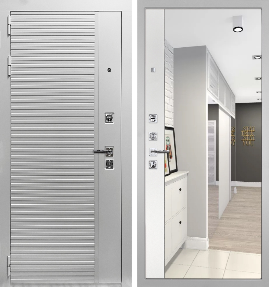 Гранит П1 Белая - 075 Зеркало макси бок Белая 16мм