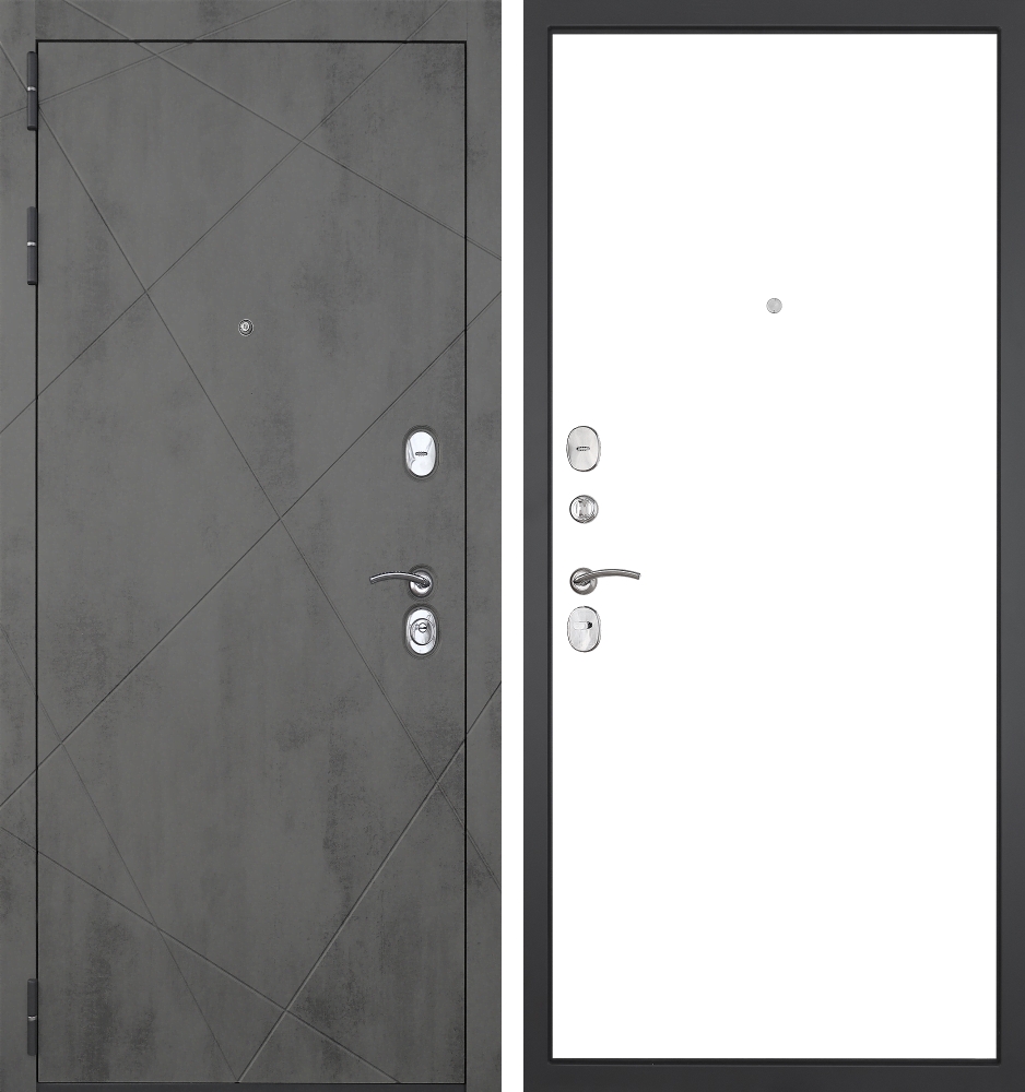 Дверь Гранит Дуэт - 003 Белый 6м