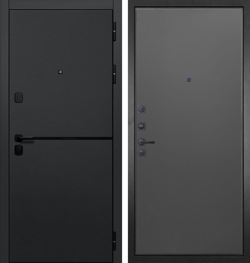 Входная дверь Гранит Горизонт 077 Графит нубук 12мм
