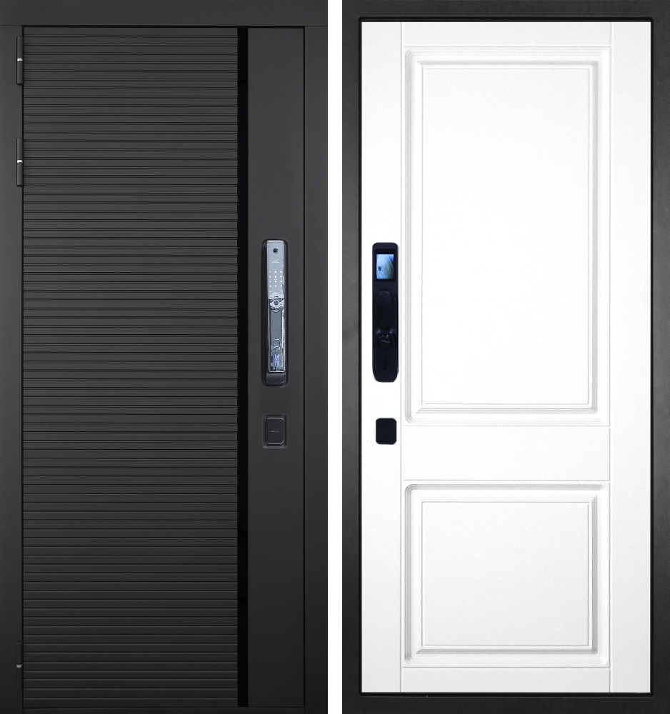 Гранит Пиано Смарт - 035 Две филенки белая классика 12мм