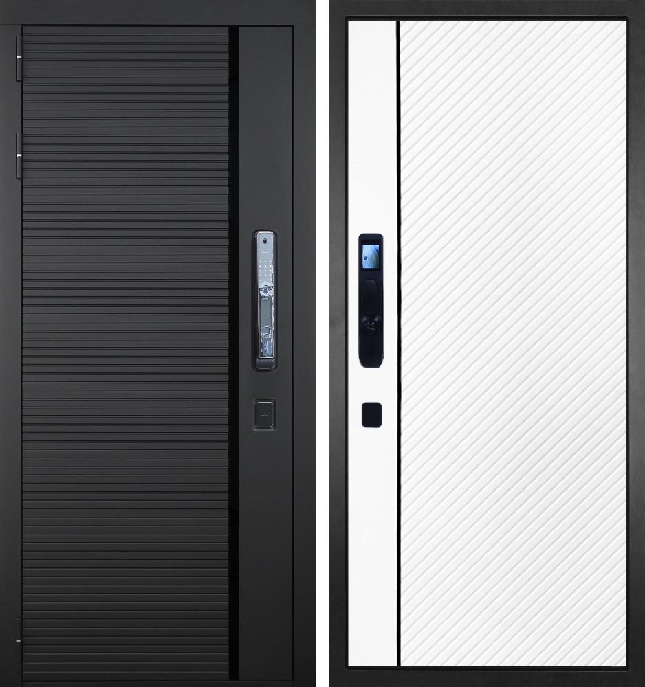 Входная дверь Гранит Пиано Смарт - 078 Белая матовая 12 мм