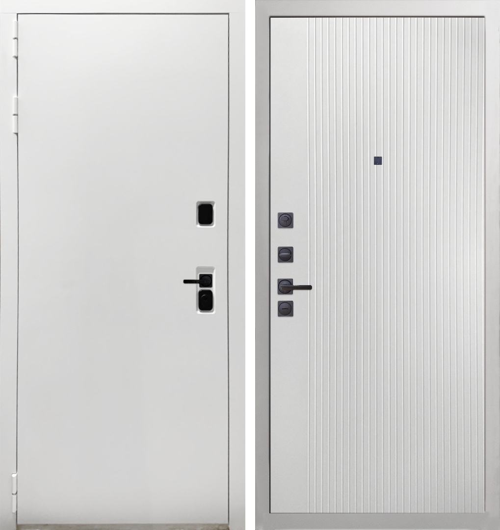 Входная дверь Гранит Вайт, панель 076 пиано вертикальная 12 мм