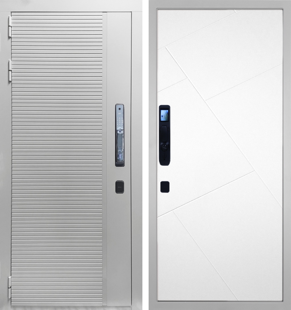 Входная дверь Пиано Смарт Белая - 050 Белая 12мм