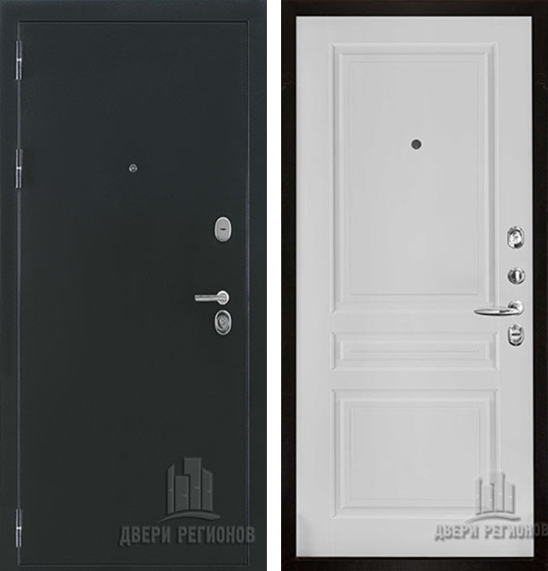 Входная дверь Президент Х7, цвет хамелеон антик, панель - турин цвет эмаль белая