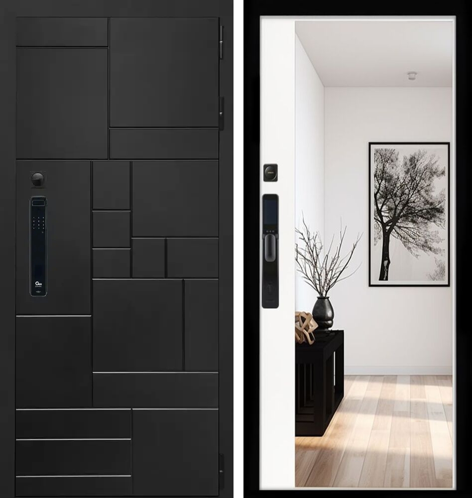 Входная дверь Квадро ф55 смарт | Зеркало панорама 