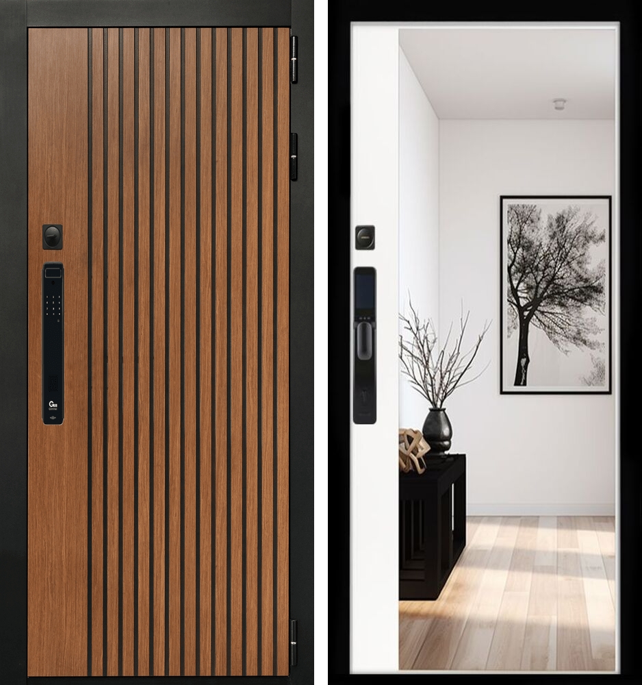 Входная дверь Шторм смарт | Зеркало панорама 