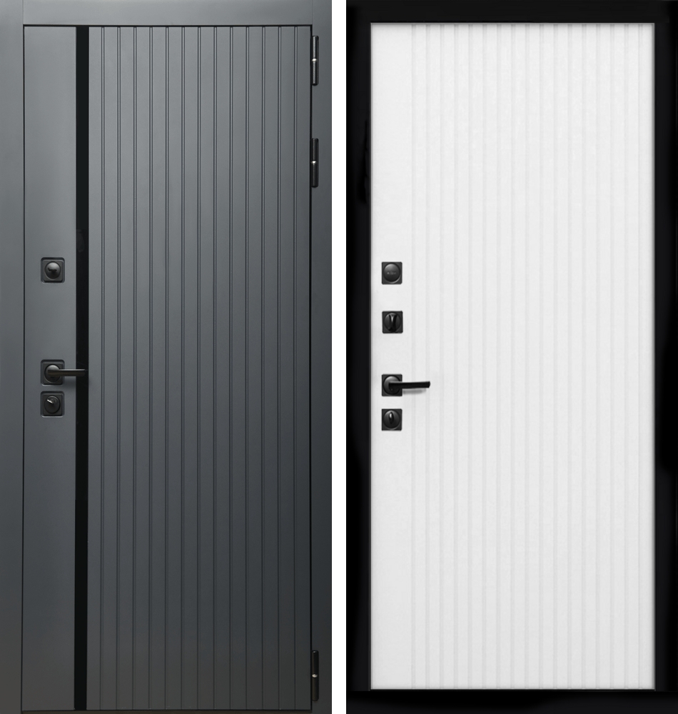 Входная дверь Агат графит | панель фл 140