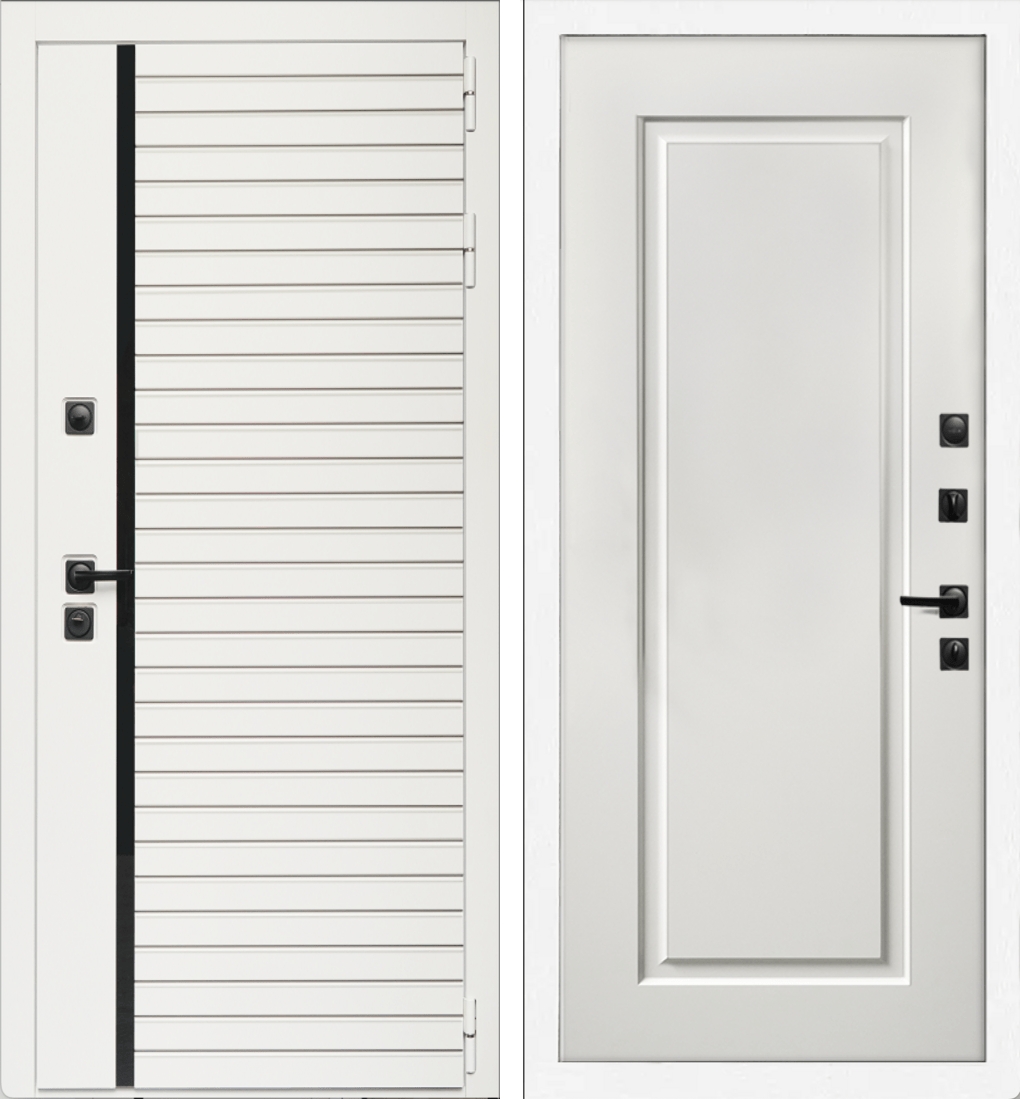 Входная дверь Агата Белая / Фл119 Белая матовая