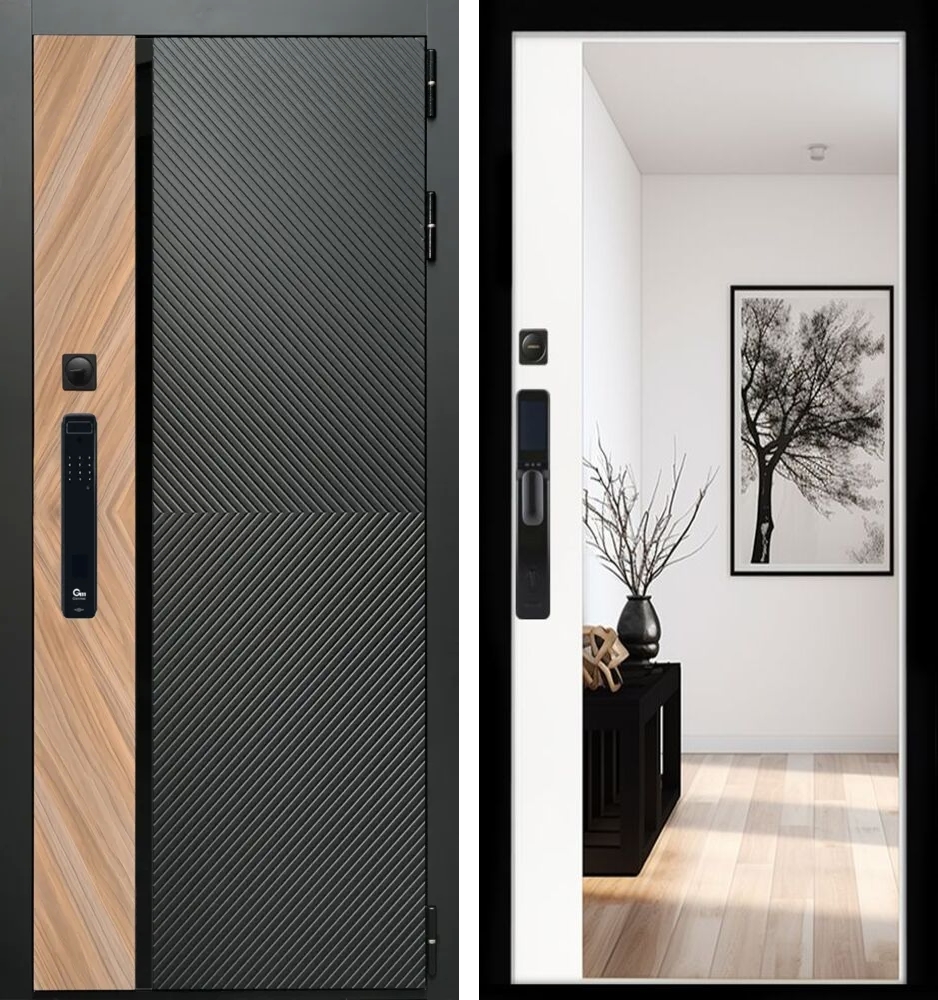 Входная дверь Оникс ф55 смарт | Зеркало панорама 