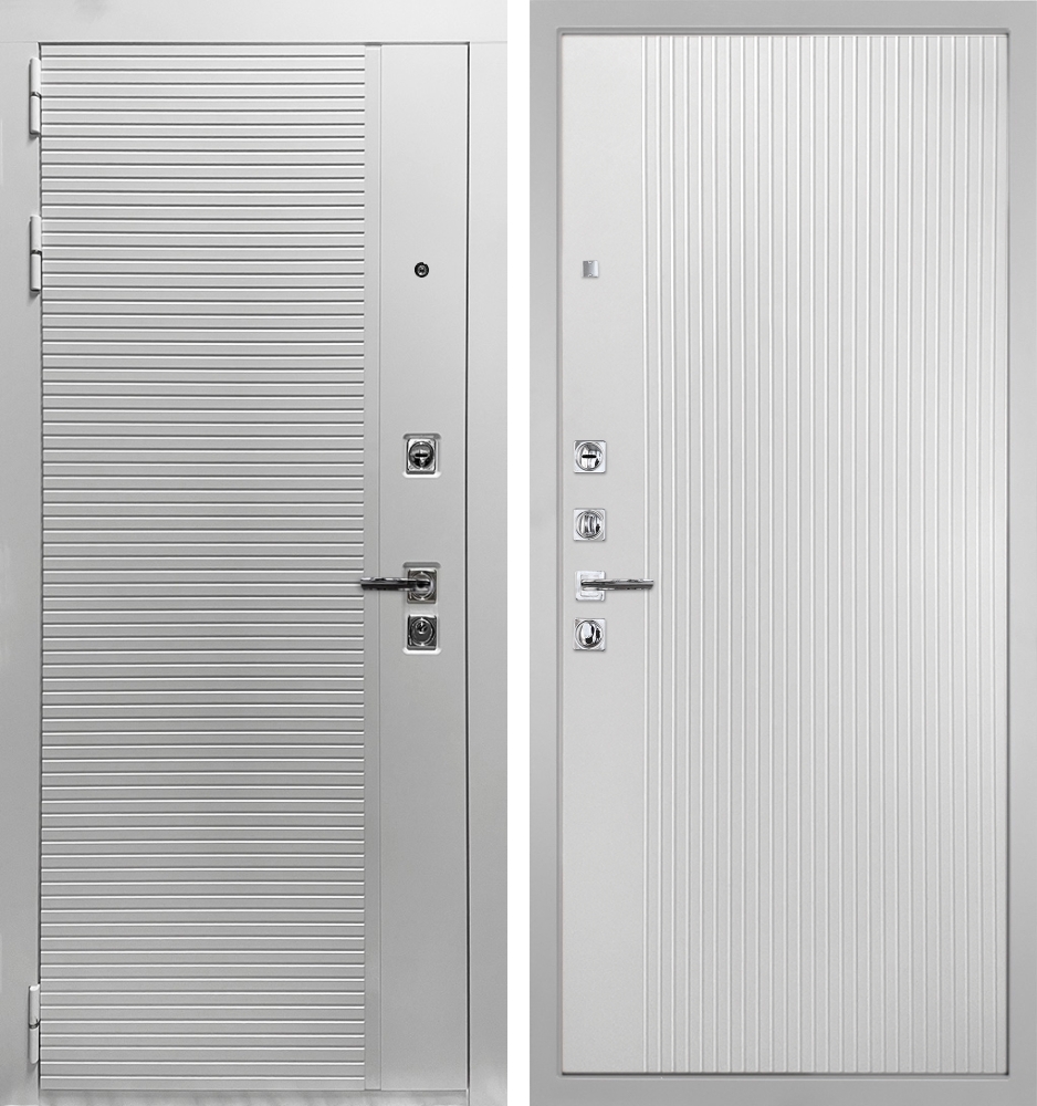 Входная дверь Дверь Гранит Пиано Белая - 076 Белая 12мм