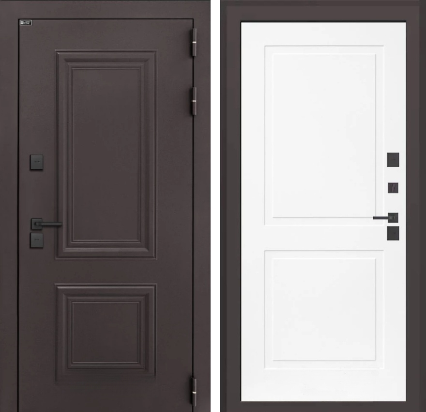 Стальная дверь Полярис Лайт 11 - Белый софт