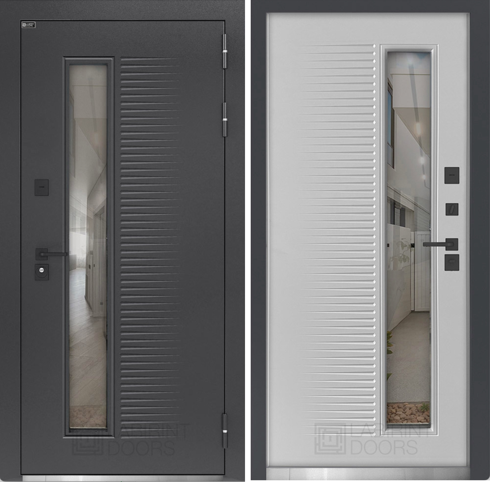 Входная дверь Фрост 7024 со стеклопакетом