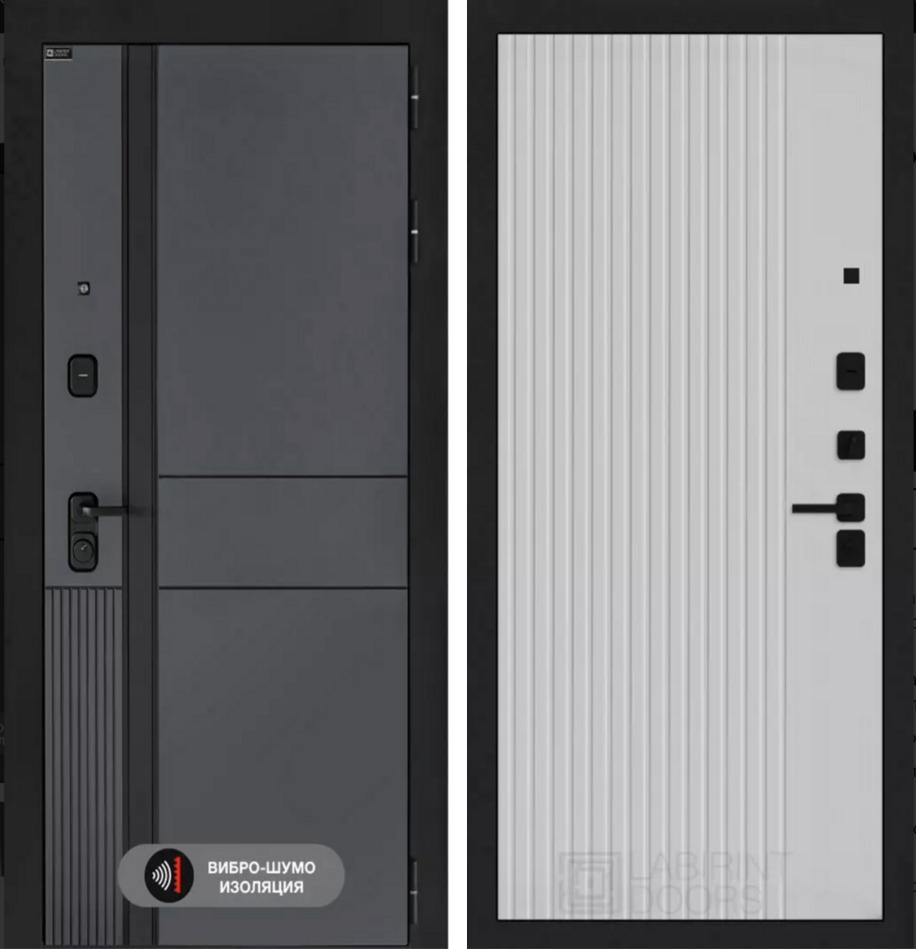 Входная дверь EVOLAB 29 - Белый рельеф софт