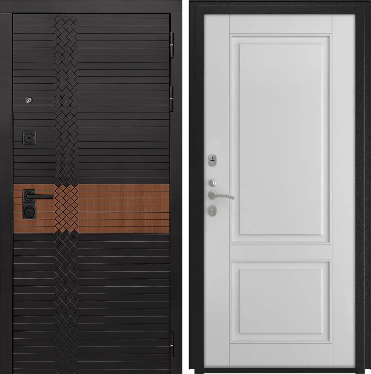 Входная дверь Модель L - 49 Алиса L-5 (16мм, белая эмаль)